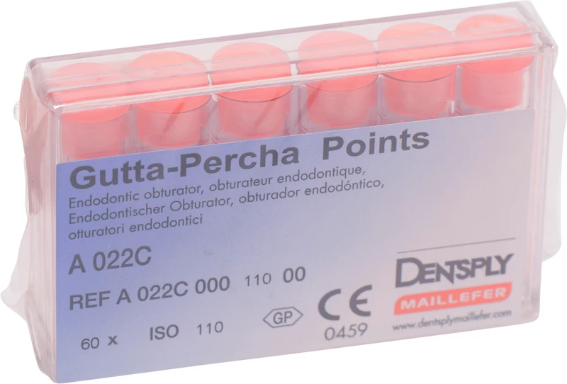 Guttapercha-Spitzen rosa  Packung  60 Stück rosa, Taper.02 ISO 110