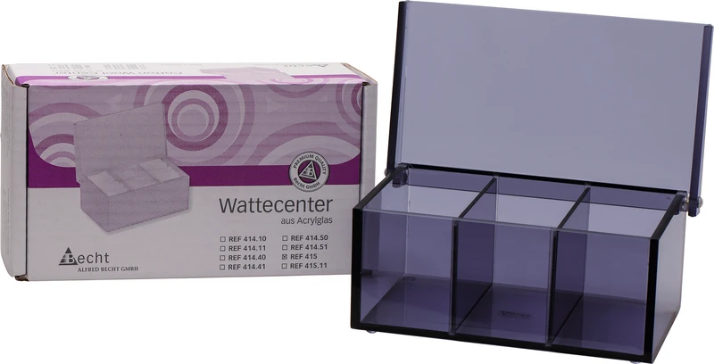 Watterollenbehälter  Stück  mit Trennscheiben, rauchgrau