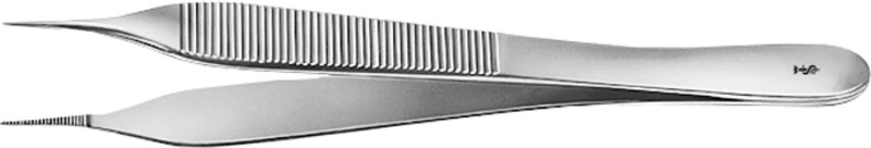Anatomische Pinzetten nach Adson Micro  Stück  gerade, feingliedrig, gerieft, Fadenplatte, 120 mm