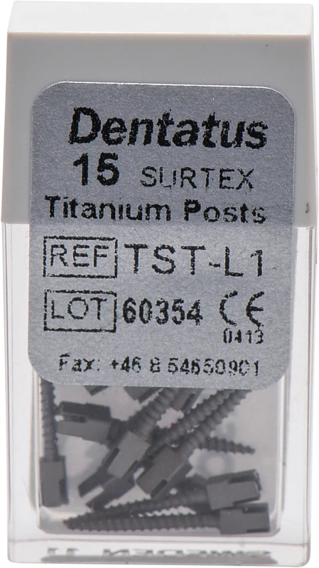 Classic Surtex Titan Wurzelstifte  Packung  15 Stück 11,8 mm, Ø 1,05 mm, Größe 1