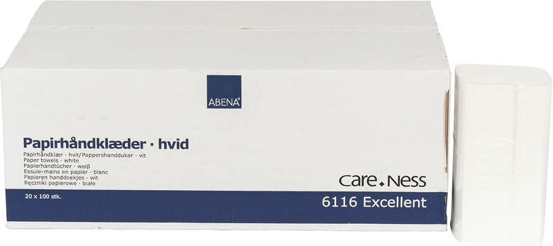 Papierhandtücher  Packung  2.000 Stück weiß, 3-lagig