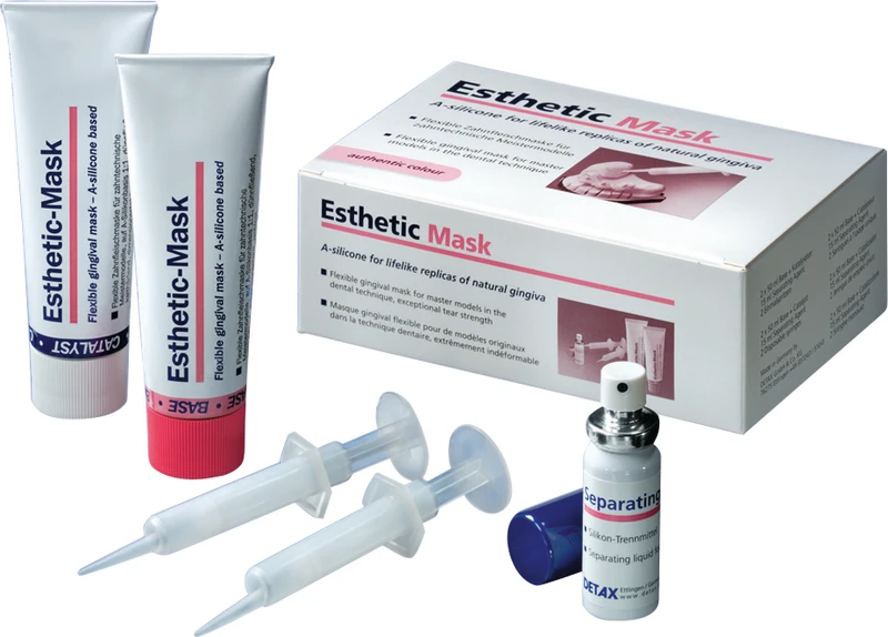 Esthetic Mask  Packung  2 x 50 ml Kartusche, 10 Mischkanülen gelb, 15 ml Pumpspray