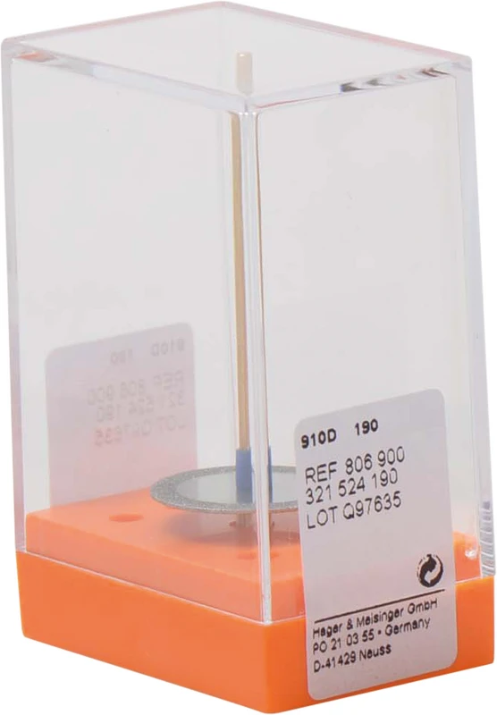 Diamantscheiben 910D  Stück  unmontiert, blau mittel, Figur 321, 0,5 mm, ISO 190