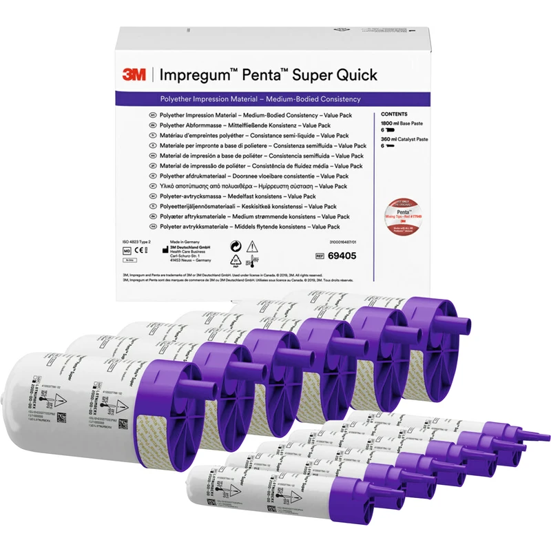 Impregum Penta Super Quick  Valuepack  6 x 300 ml Basispaste, 6 x 60 ml Katalysator Medium Body