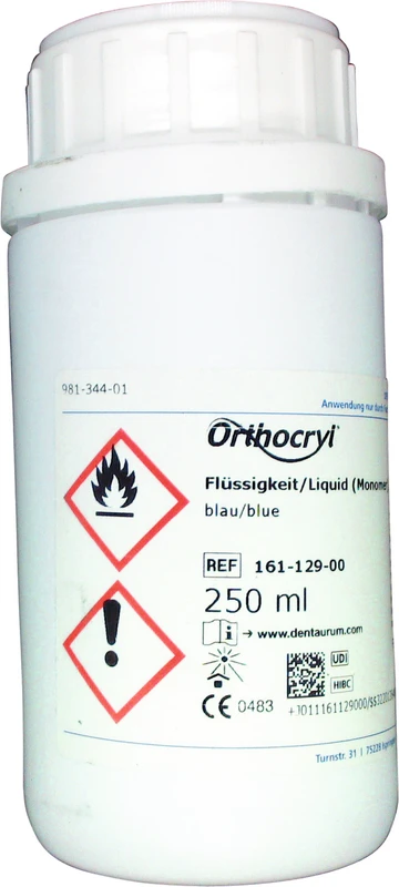 Orthocryl® Flüssigkeit  Flasche  250 ml Flüssigkeit blau