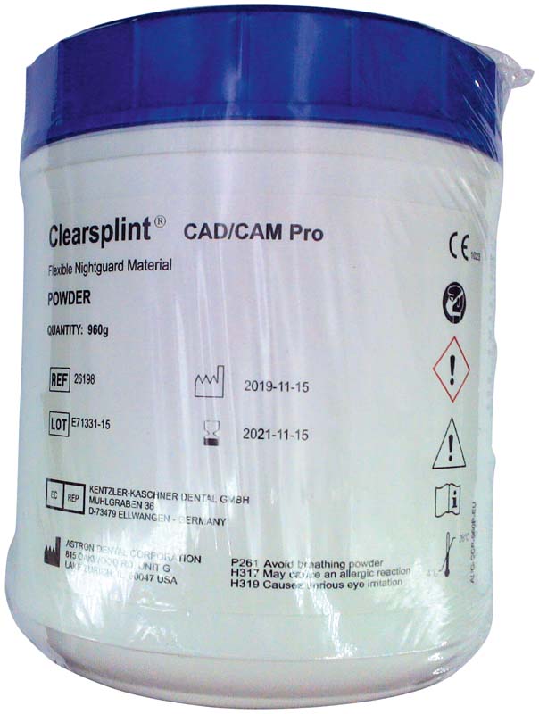 astron® Clearsplint® CAD\CAM Pro  Packung  960 g Pulver
