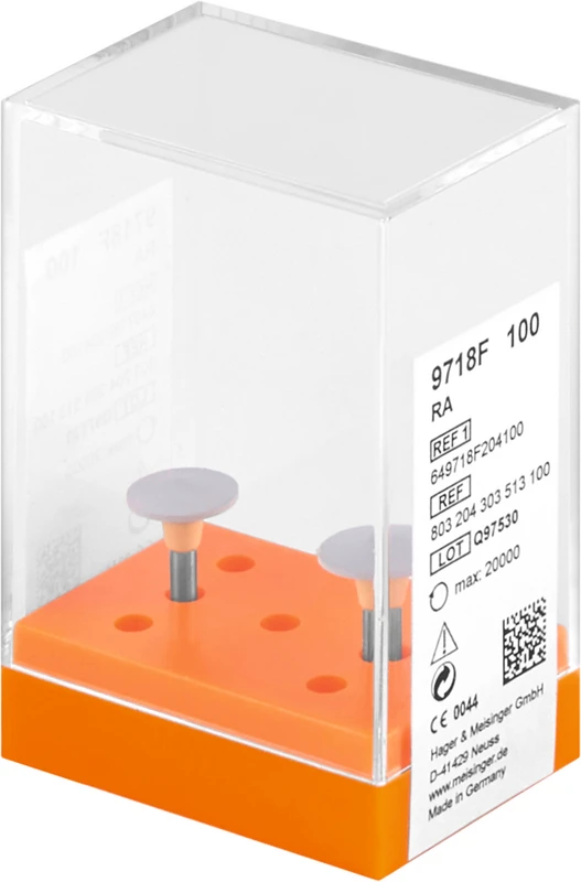 Diamantpolierer 9718  Packung  2 Stück grau fein, RA, Figur 303, 3 mm, ISO 100