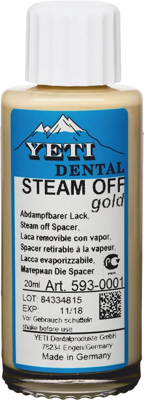 Steam off  Flasche  20 ml Dentinfarbe gold