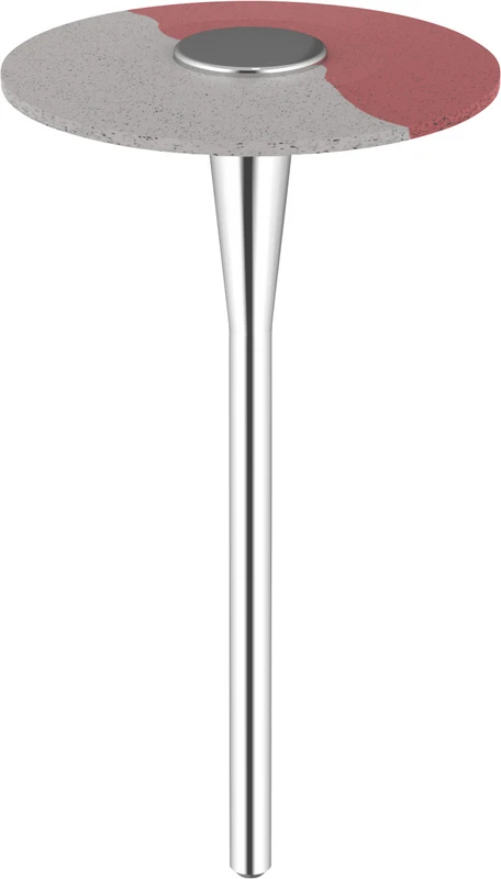 Omnipol für Zirkon\Keramik  Stück  Polierer rot\weiß medium, HP, Linse groß, Ø 26 x 2 mm