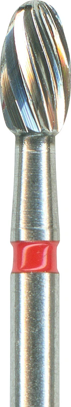 HM-Finierer TC379  Packung  5 Stück rot, 12 Schneiden, RA, Figur 277 Eiform, 4,2 mm, ISO 023