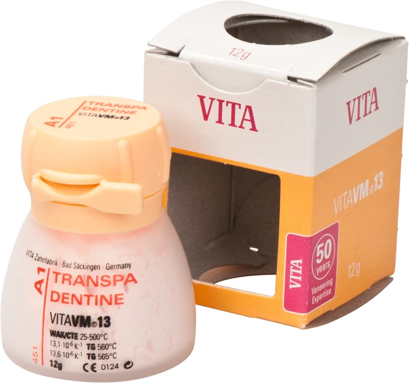 VITA VM® 13 classical A1-D4®  Packung  12 g Pulver transpa dentine A1