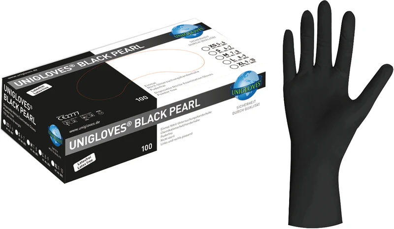 BLACK PEARL  Packung  100 Stück puderfrei, schwarz, S