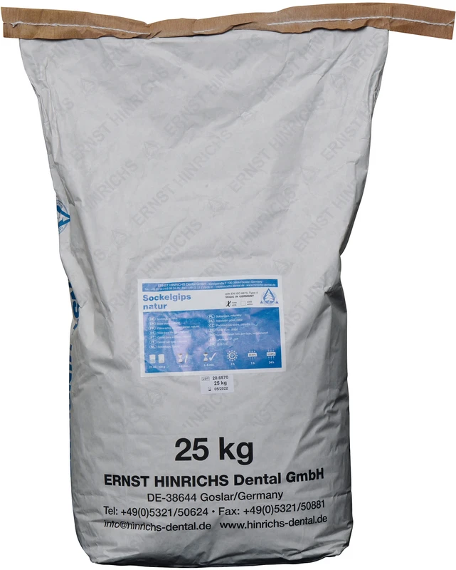 Sockelgips natur  Sack  25 kg rosa