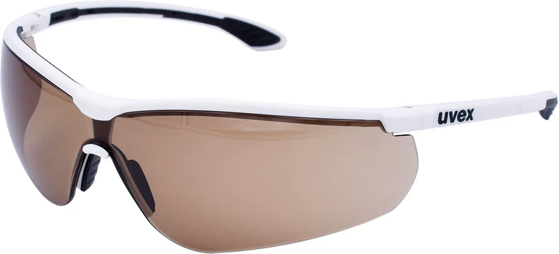 Hager iSpec® Comfort Fit  Stück  Brille, Fassung weiß\schwarz, Scheibe braun