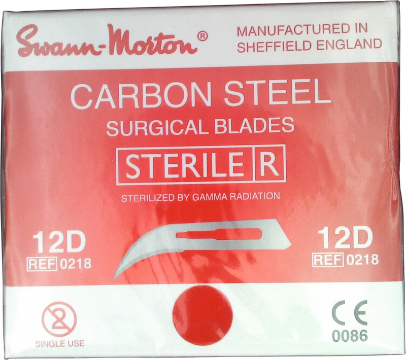 Swann-Morton® Skalpellklingen   Packung  100 Stück Nr. 12D