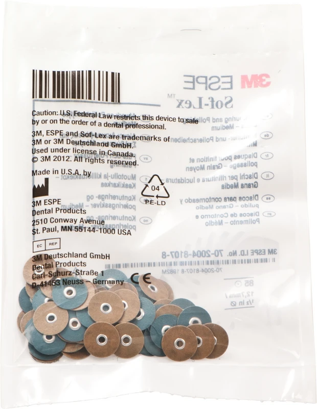 Sof-Lex Ausarbeitungs- und Polierscheiben  Packung  85 Scheiben Ø 12,7 mm, mittel