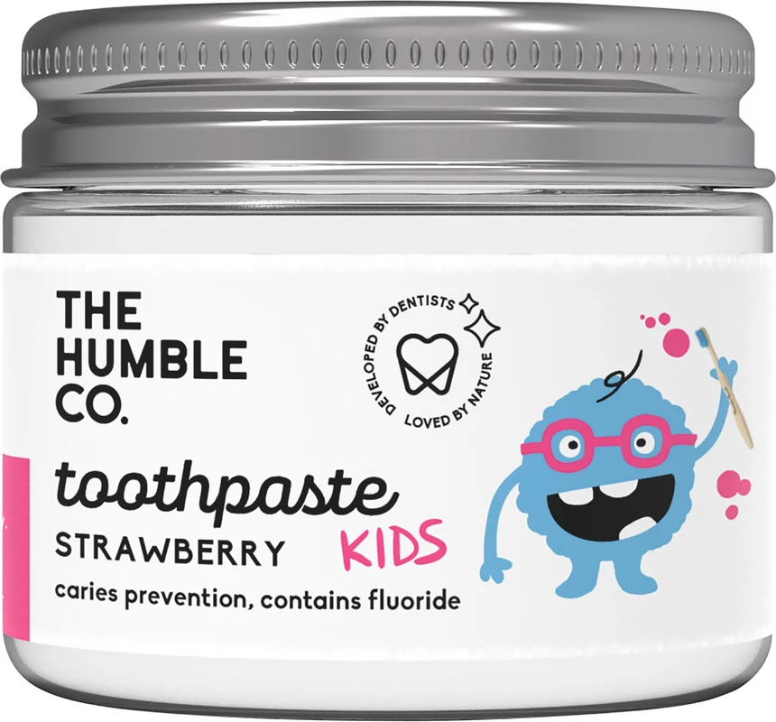 Humble Zahnpasta im Glas Kids  Dose  50 ml Erdbeere, mit Fluorid