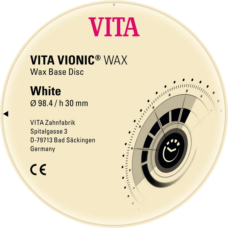 VITA VIONIC® WAX  Stück  white, Ø 98,4 mm, H 30 mm