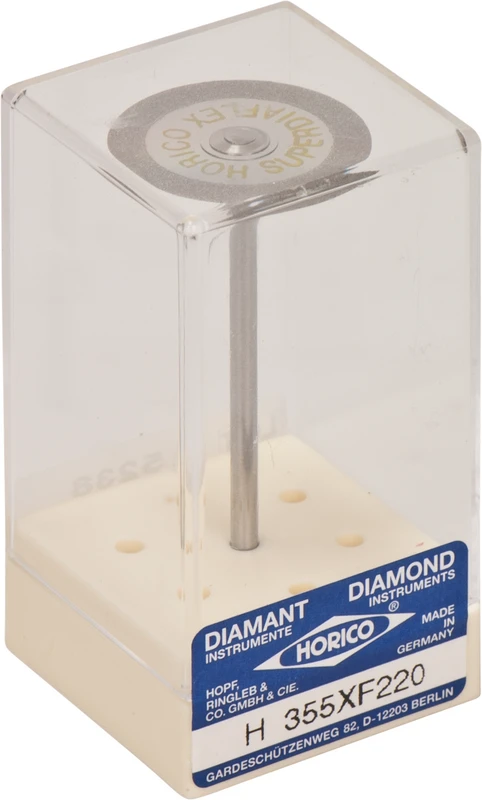 SUPERDIAFLEX® 355  Stück  doppelseitig, sehr flexibel, gelb extra-fein, HP, Figur 355 XF x-dünn, 0,12 mm, ISO 220