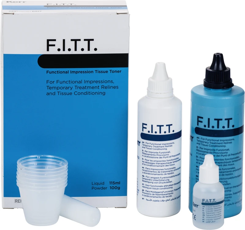 F.I.T.T.  Standardpackung  100 g Pulver, 100 ml Flüssigkeit, 15 ml Separierflüssigkeit, Zubehör