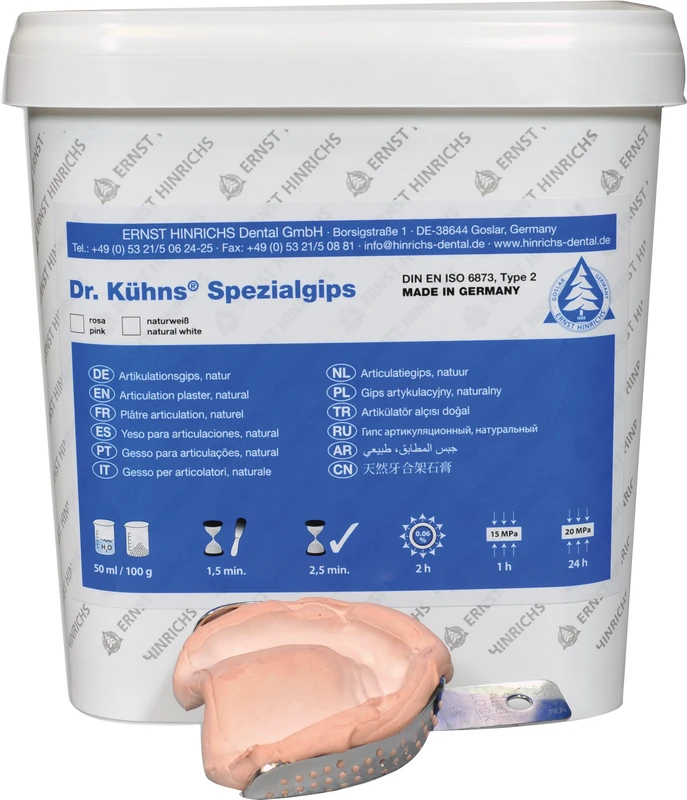 Dr. Kühns® Spezialgips  Eimer  10 kg rosa