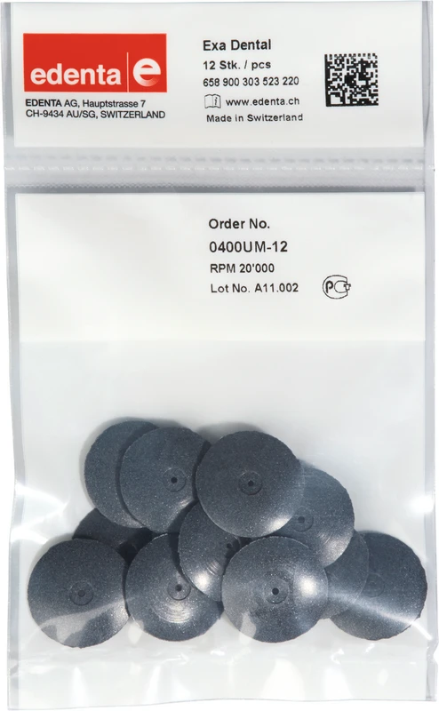 Exa Dental  Packung  12 Stück unmontiert, schwarz grob, Figur 303, 3 mm, ISO 220