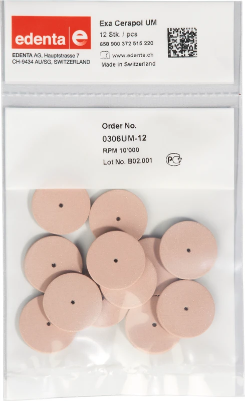Exa Cerapol  Packung  12 Stück unmontiert, rosa, Figur 372, 3 mm, ISO 220