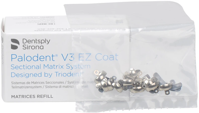 Palodent® V3 Teilmatrizensystem  Packung  50 V3 EZ Coat Matrizen 3,5 mm