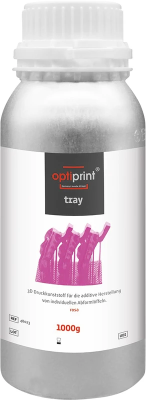 optiprint® tray   Flasche  1 kg 385 nm, rosa