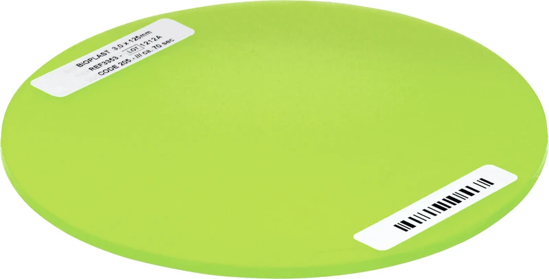 BIOPLAST® Color  Packung  10 Stück neongrün, Ø 125 mm, Stärke 3 mm