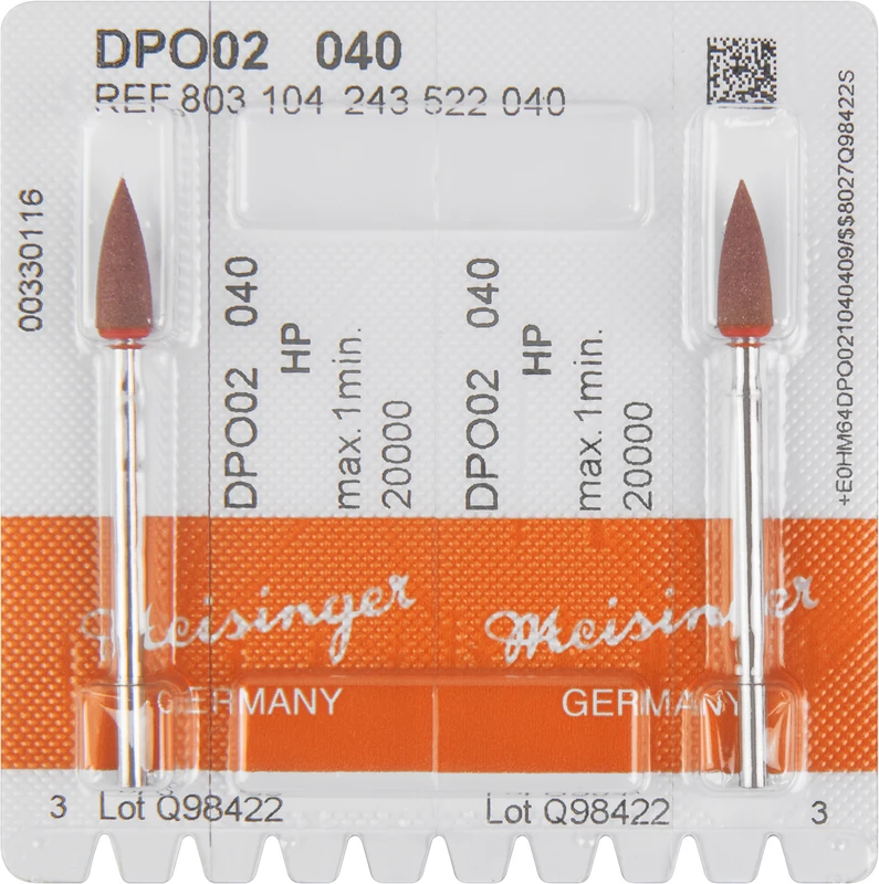 Diamantpolierer DPO02\05  Packung  2 Stück braun, HP, Figur 243, 13 mm, ISO 040