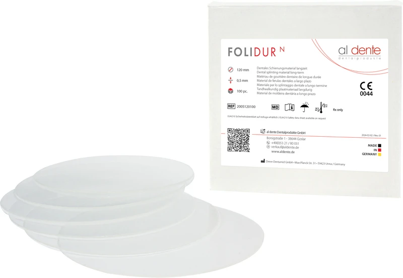 FOLIDUR N   Packung  5 x 20 Stück Ø 120 mm, Stärke 0,5 mm