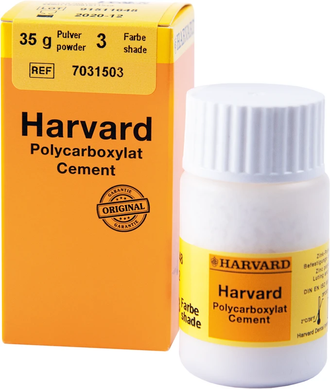 Harvard Polycarboxylat Cement Pulver  Packung  35 g Pulver 3 - weißlichgelb