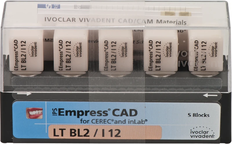 IPS Empress® CAD for CEREC  Packung  5 Blöcke Größe I12, BL2 LT