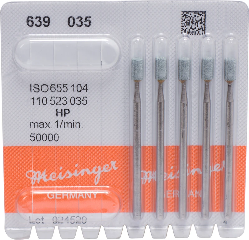 Keramische Schleifer 639  Packung  5 Stück grün mittel, HP, Figur 110, 6 mm, ISO 035