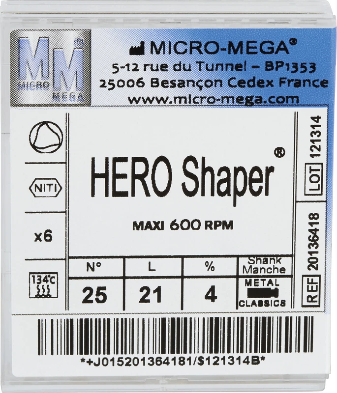 HERO Shaper® Classic  Packung  6 Stück 21 mm, 4 %, ISO 025