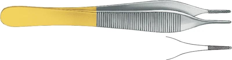 TC Gold Pinzette nach Adson  Stück  150 mm, 1x 2 Zähne