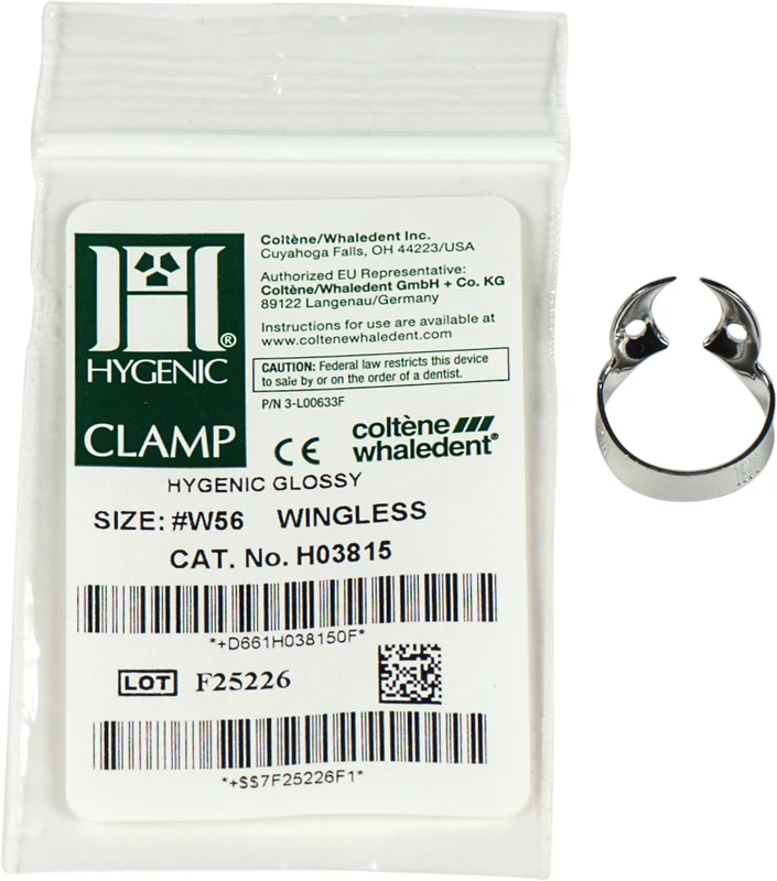 HYGENIC® Dental Dam Klammern  Stück  Klammer ohne Flügel Universal für Molar UK, OK, W56