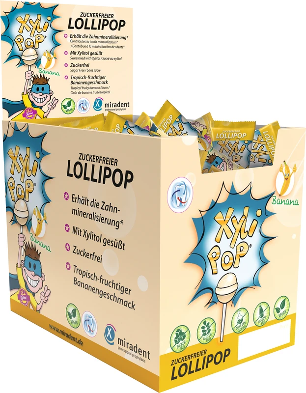 XyliPOP® Lollipop  Box  50 x 6 g Stück Banane