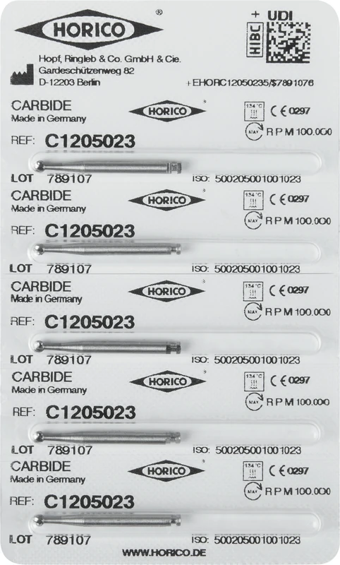HM-Bohrer C1  Packung  5 Stück RAL, Figur 001, ISO 023