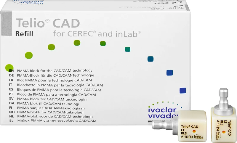 Telio® CAD A16 for CEREC\inLab  Packung  3 Stück Gr. A16 S, BL3 LT