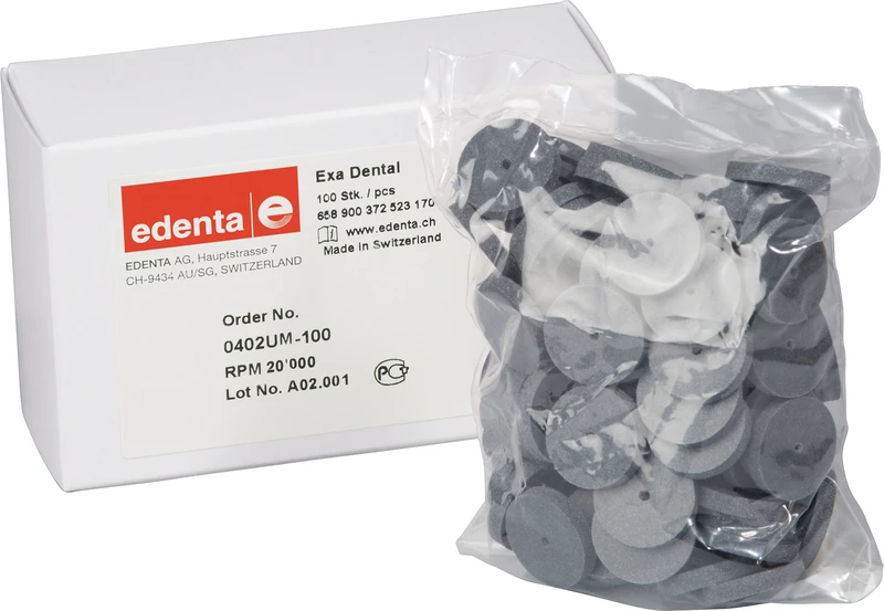Exa Dental  Packung  100 Stück unmontiert, schwarz grob, Figur 372, 3 mm, ISO 170