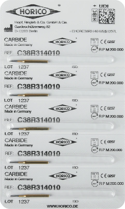 Kronentrenner C38R  Packung  5 Stück FG, 3,9 mm, ISO 010