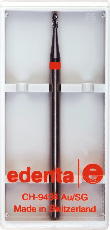 Volcano Fräser Schliff 20  Stück  Kreuzverzahnung, rot fein, HP, Figur 277, 3 mm, ISO 014