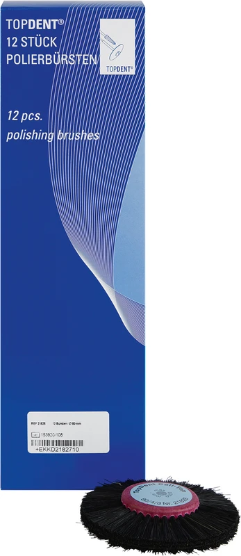 TOPDENT Cali-Top Bürsten  Packung  12 Stück 4-reihig, 3 Einlagen, Chungking, K: Ø 20 mm, A: Ø 80 mm