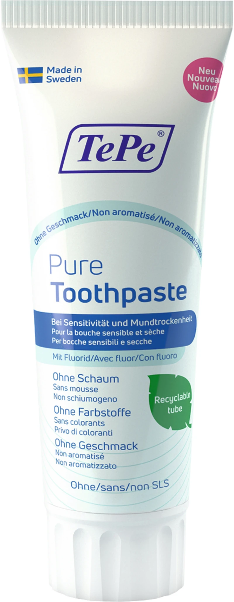 TePe® Pure Zahnpasta  Tube  75 ml ohne Geschmack