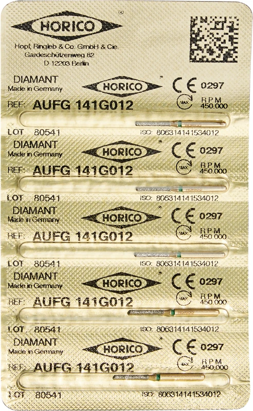 Diamant AuFG 141  Packung  5 Stück grün grob, FG, Figur 141, ISO 012