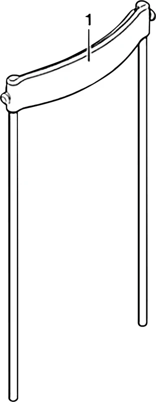 Stirnstütze   Packung  1 Stirnstütze, 2 Stäbe für die Halterung