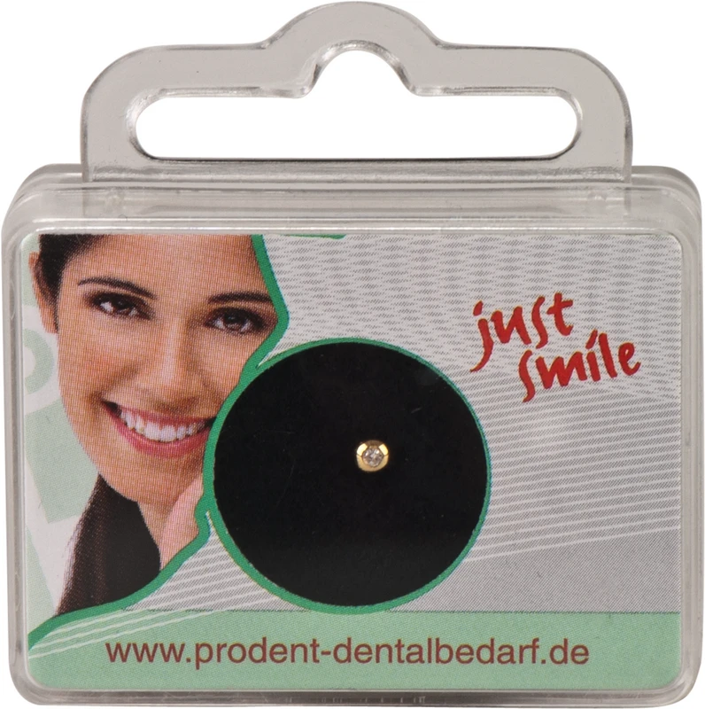 Twizzler  Stück  Kreis mit Diamant gold, Ø 2,2 mm