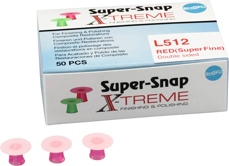 Super-Snap X-Treme  Packung  50 Stück Standard, beidseitig besch., unmontiert, rot extrafein, 12 mm